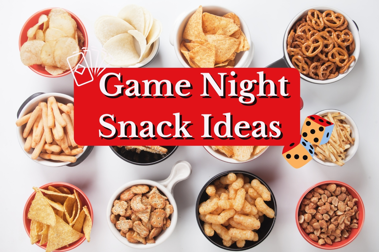 Best Board Game Night Snacks - Boards Cards Dice